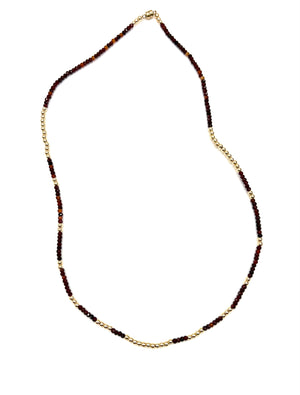 Triple Wrap Bracelet - Hessonite Garnets
