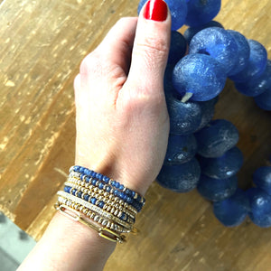 Triple Wrap Bracelet - Lapis
