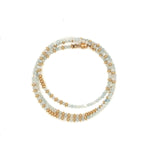 Triple Wrap Bracelet - Aquamarine