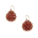 Gold Teardrop Earrings in Sunstone