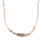 Opal Heishi + Gold Nugget Necklace