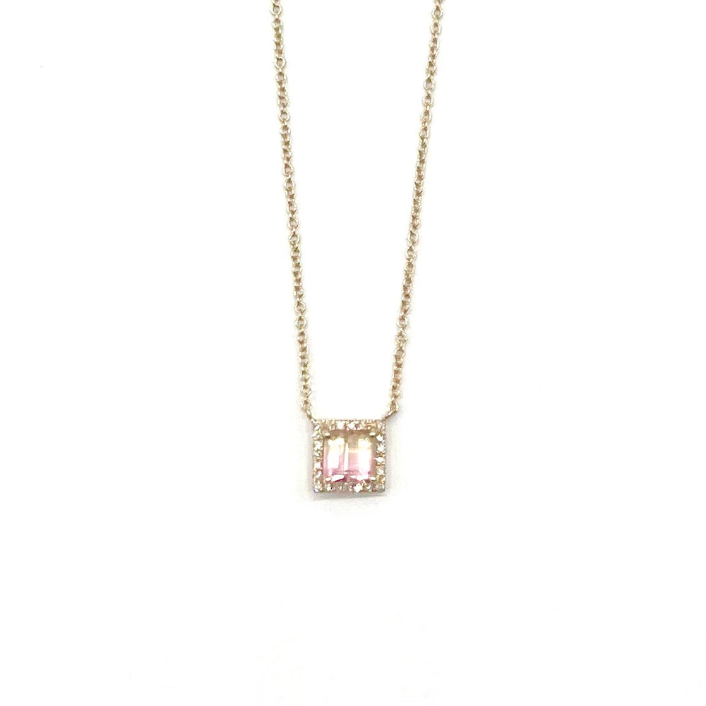 
            
                Load image into Gallery viewer, Diamond Tourmaline Necklace in 14k Gold
            
        
