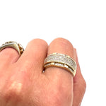 14K Gold + Diamond Art Deco Ring