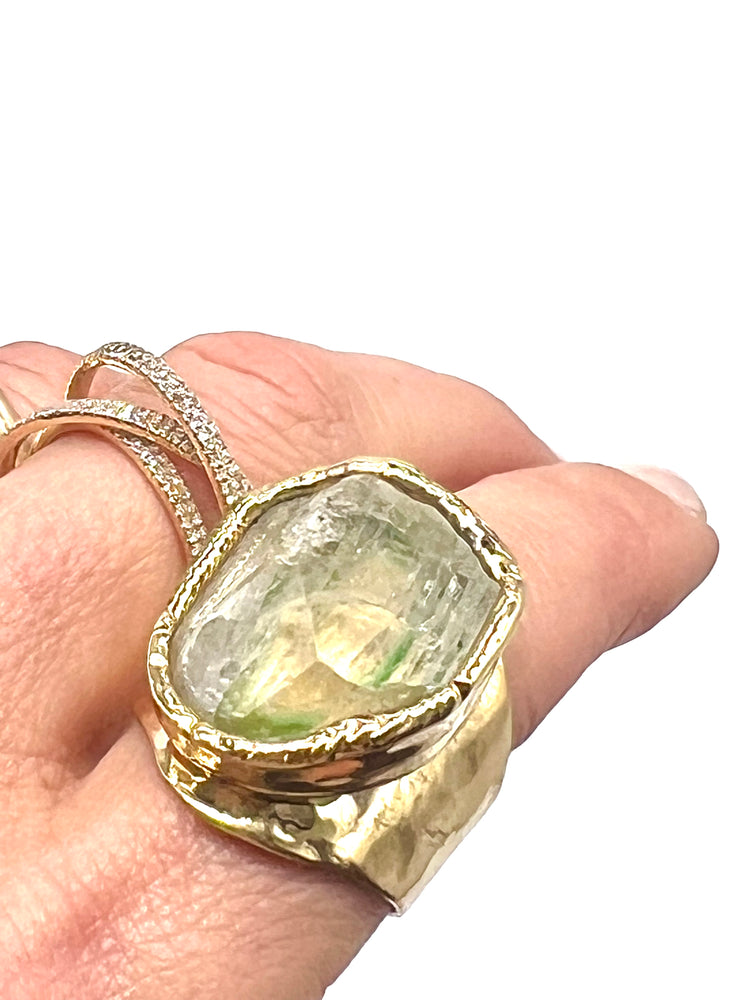 
            
                Load image into Gallery viewer, Grey Opal Cuff Ring
            
        