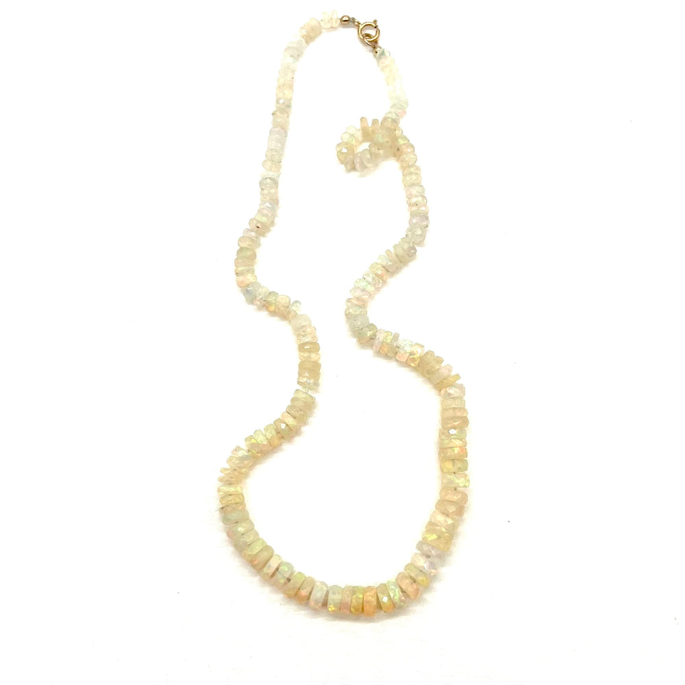 
            
                Load image into Gallery viewer, Faceted Heishi Opal Necklace - 16”
            
        