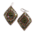 Rose Gold Diamond Shape - Olive Zircon