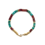 Skinny Color Wheel Magnet Bracelet - Turquoise + Andalusite