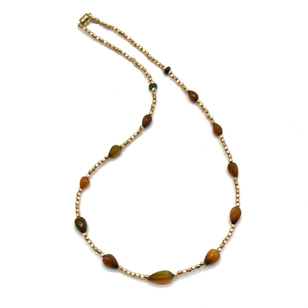 
            
                Load image into Gallery viewer, Teardrop Fire Opal Necklace - 15.5&amp;quot;
            
        