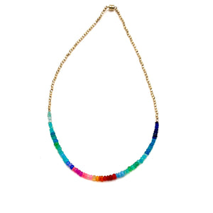 
            
                Load image into Gallery viewer, New Rainbow Opal Necklace - 15.5”
            
        