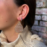 Gold Teardrop Earrings, Medium