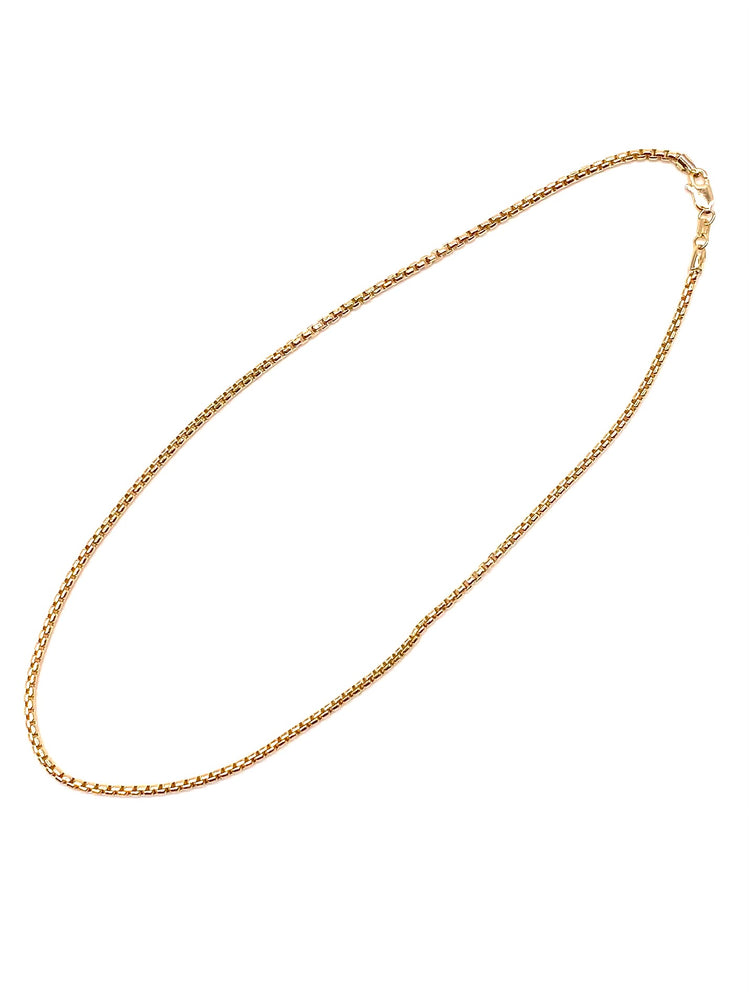 14K Gold Mini Box Link Necklace